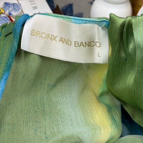 🆕 BRONX & BANCO 🧿 NWOT Bedouin Coastal Mini Dress, Blue Multi - Sz L US 8 - Picture 15 of 16